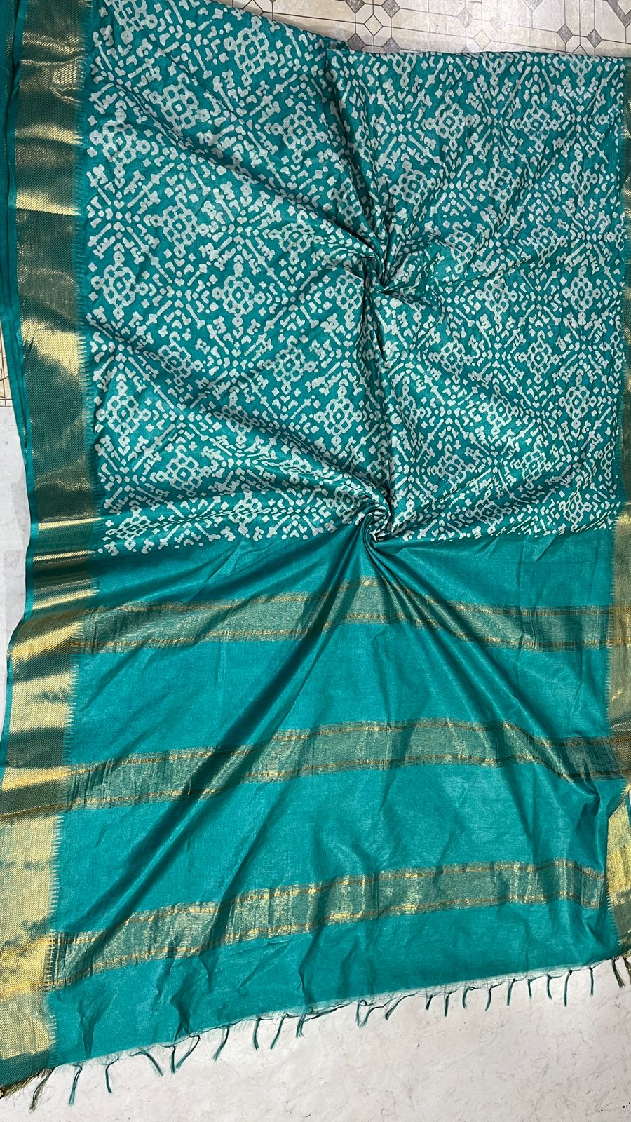 Batik Print Saree in Mangalagiri South cotton