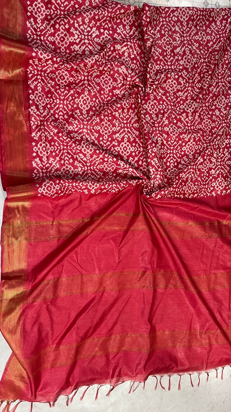 Batik Print Saree in Mangalagiri South cotton