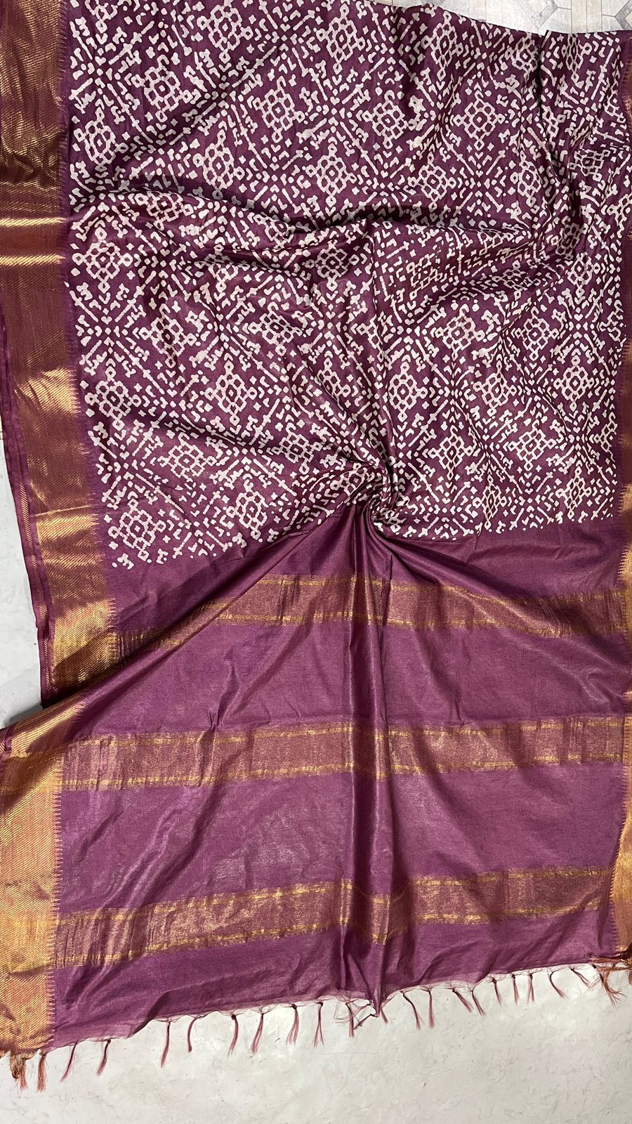 Batik Print Saree in Mangalagiri South cotton